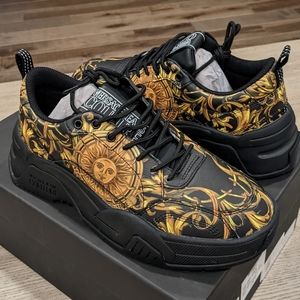 Men's Versace Jeans Couture Scarpa Garland Sun Sneakers Black/Gold 42 US 9